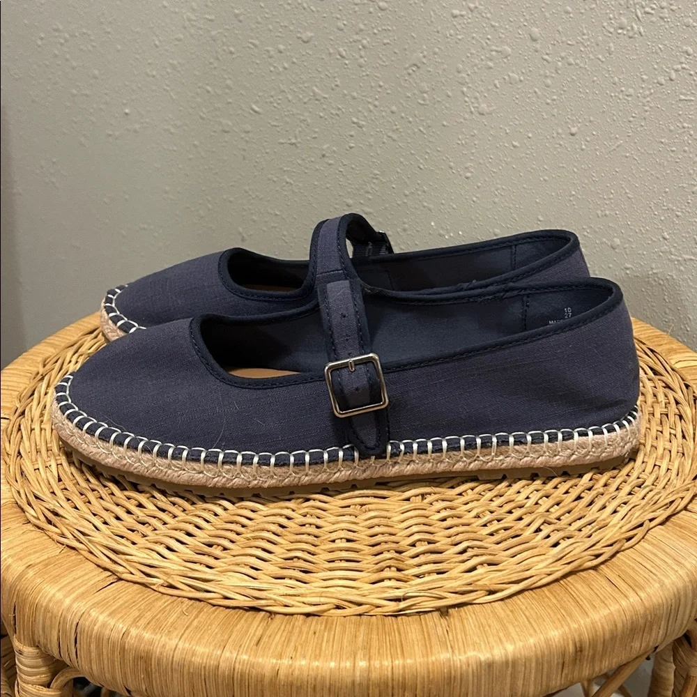 Old Navy Mary Jane Espadrille Flats Blue